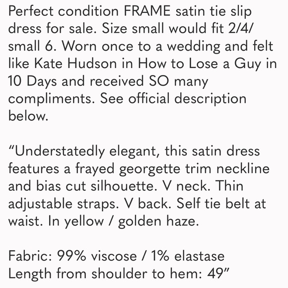 Frame  Yellow Dress - Picture 6 of 10